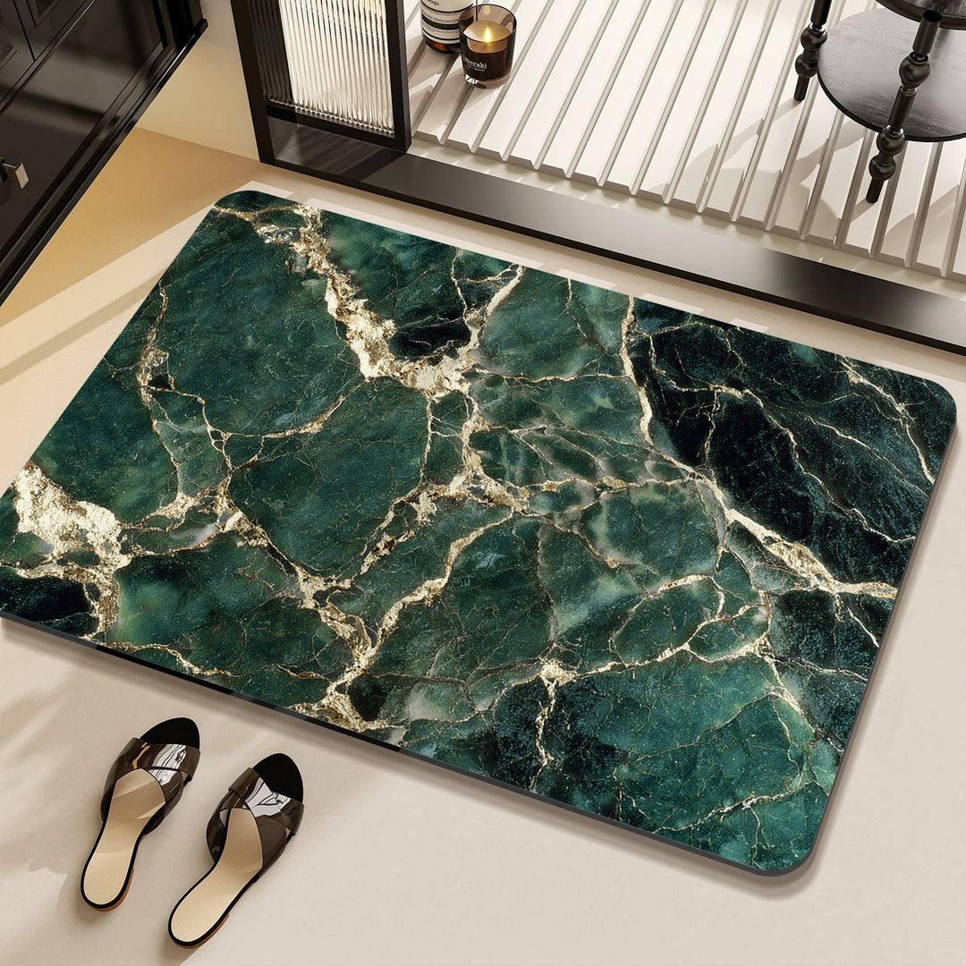 Luxury Marble Print Bath Mat