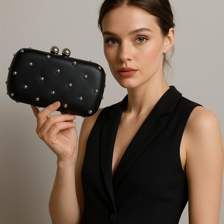 Decorative Studded Evening Clutch