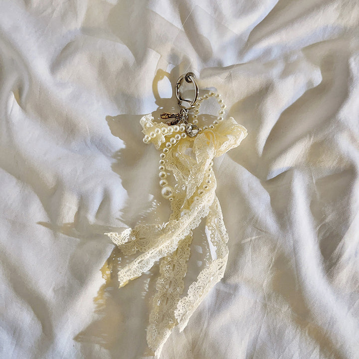 Elegant Pearl Embellished Charm Keychain Stornfield