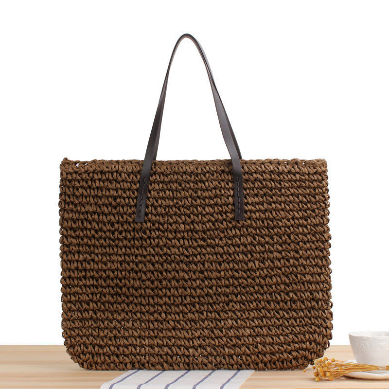 Handbag Made from Handwoven Natural Material with Sturdy Handles Stornfield