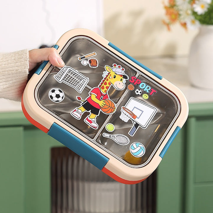 Sport-Themed Multi-Compartment Bento Lunch Box