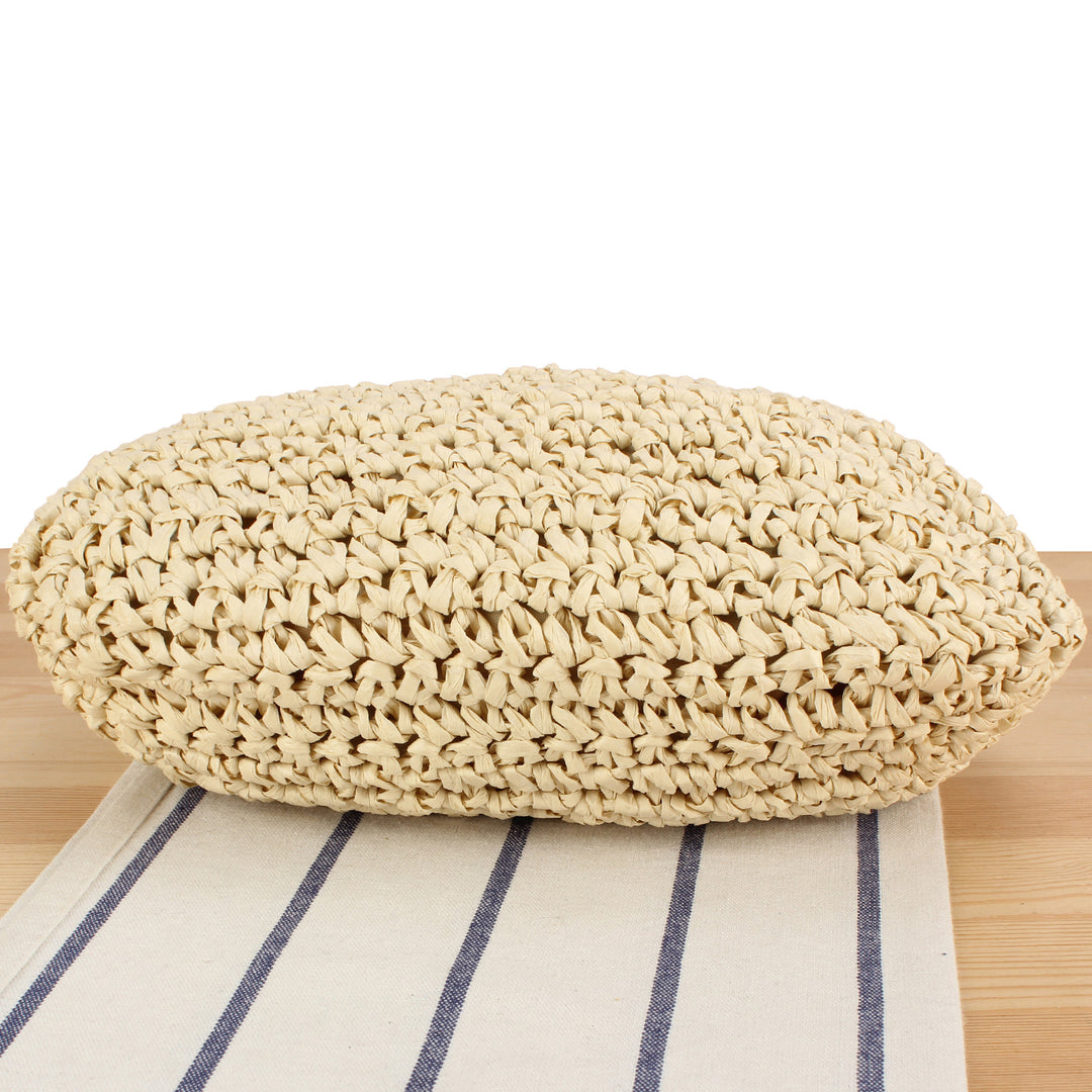 Shoulder bag made of hand-knotted natural material with elegant chain strap Stornfield