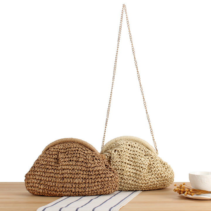 Handbag Made of High-Quality Natural Material with Silver Chain Strap Stornfield