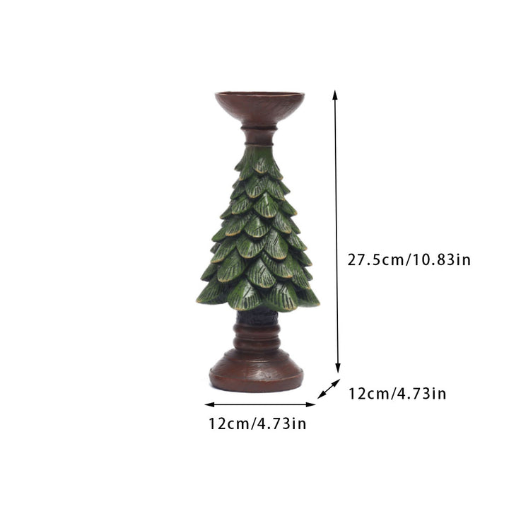Decorative candle holder with Christmas tree design Stornfield