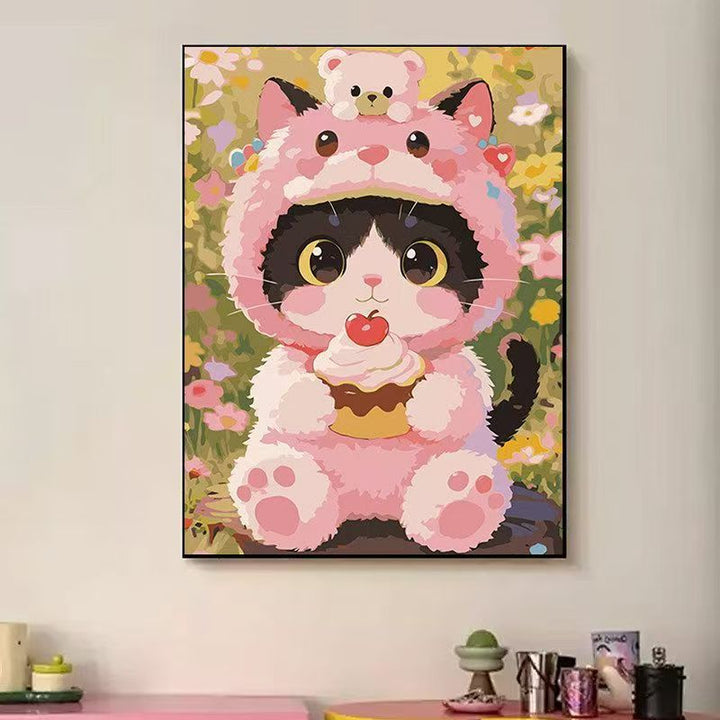 Playful Cat-Themed Illustration Wall Art Stornfield
