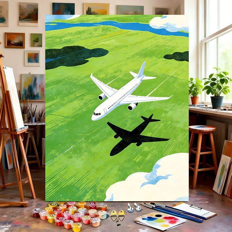 Airplane-Themed Canvas Art Print Stornfield