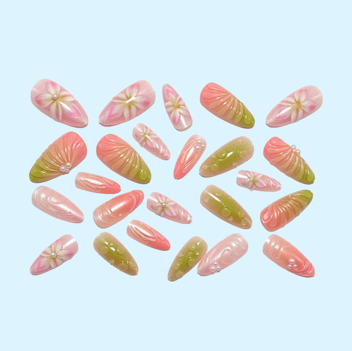 Artificia Nails with Floral 3D Design Stornfield