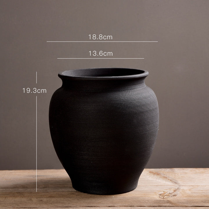 Textured Decorative Ceramic Pot