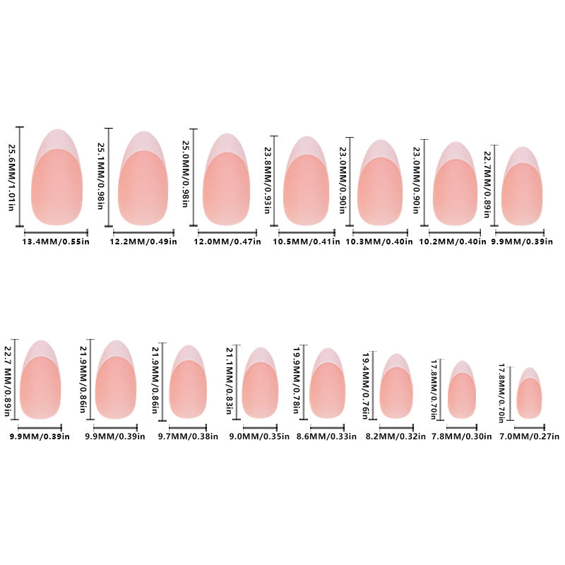 Artificial nails with elegant French cut Stornfield