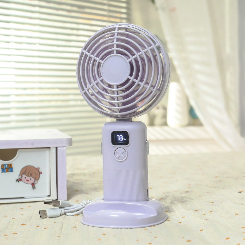 Women's Portable Mini Fan with Digital Display Stornfield