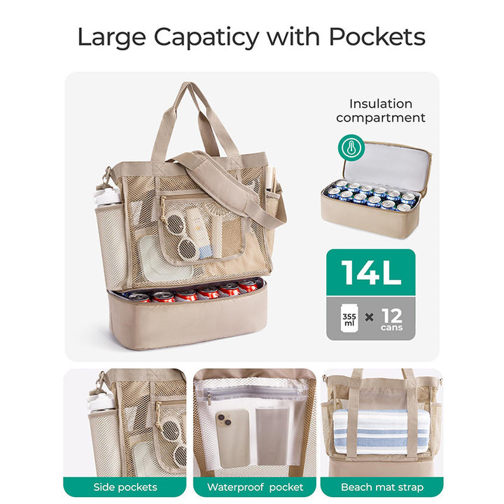 Multifunctional cooler bag with practical outer pockets Stornfield