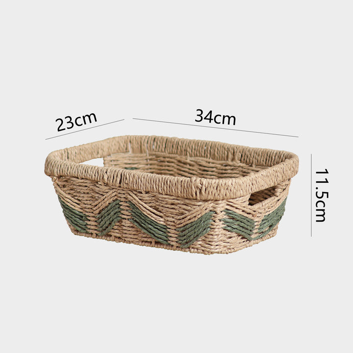 Handmade storage basket with decorative pattern Stornfield
