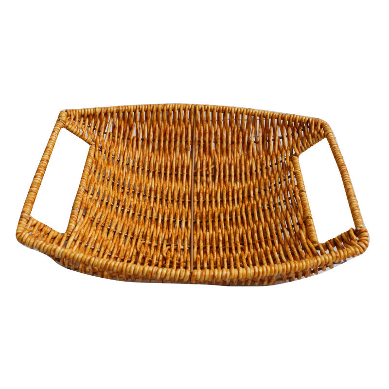 Leaf-Shaped Woven Serving Platter Stornfield