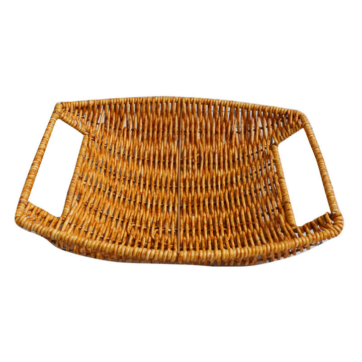 Leaf-Shaped Woven Serving Platter Stornfield