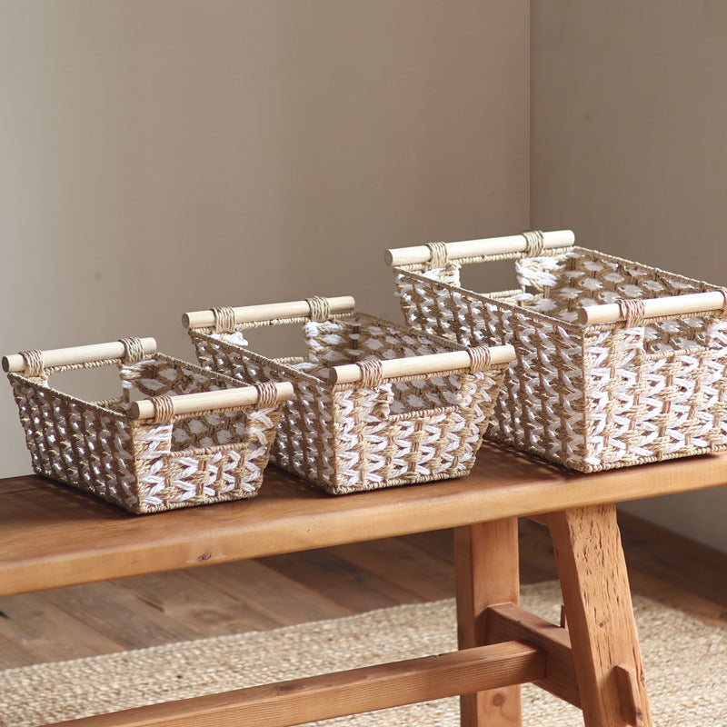 Handcrafted laundry basket made of natural material Stornfield