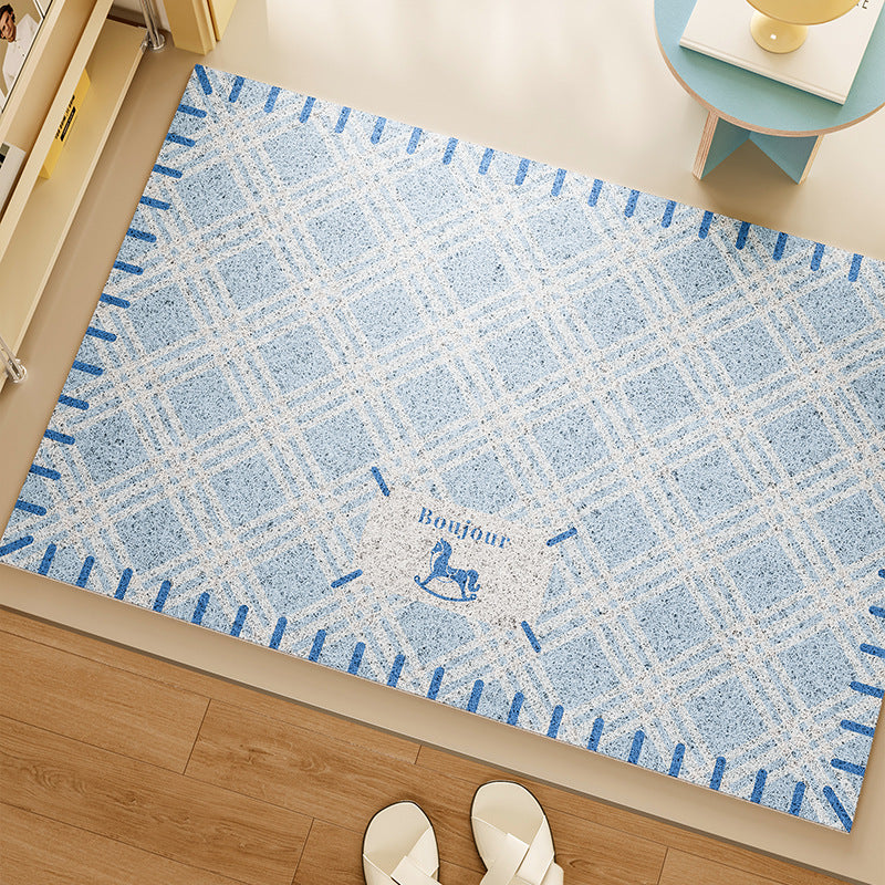 Elegant Plaid Decorative Floor Mat