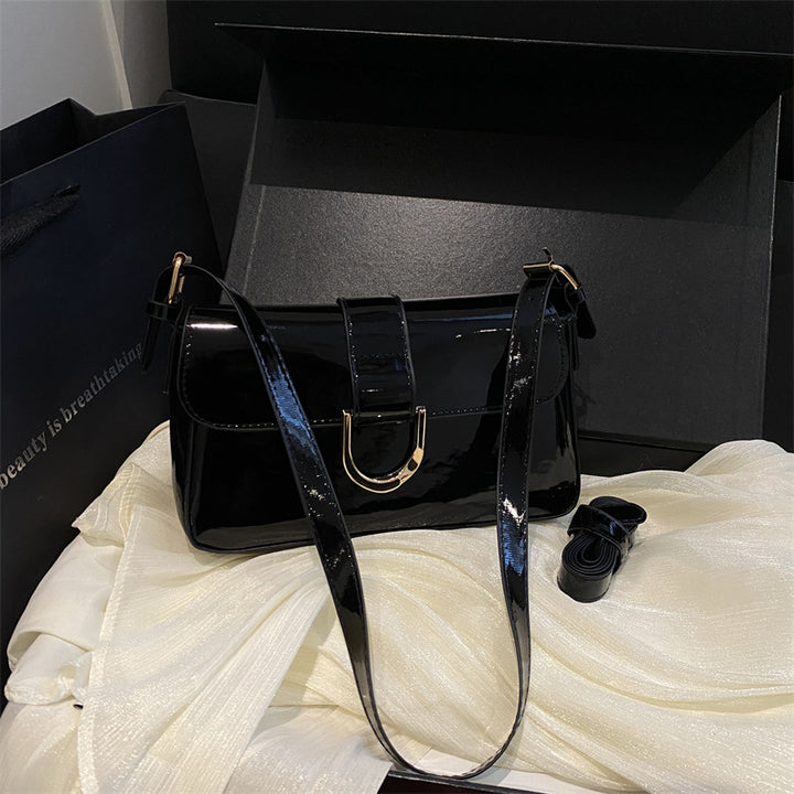 Elegant Patent Leather Shoulder Bag