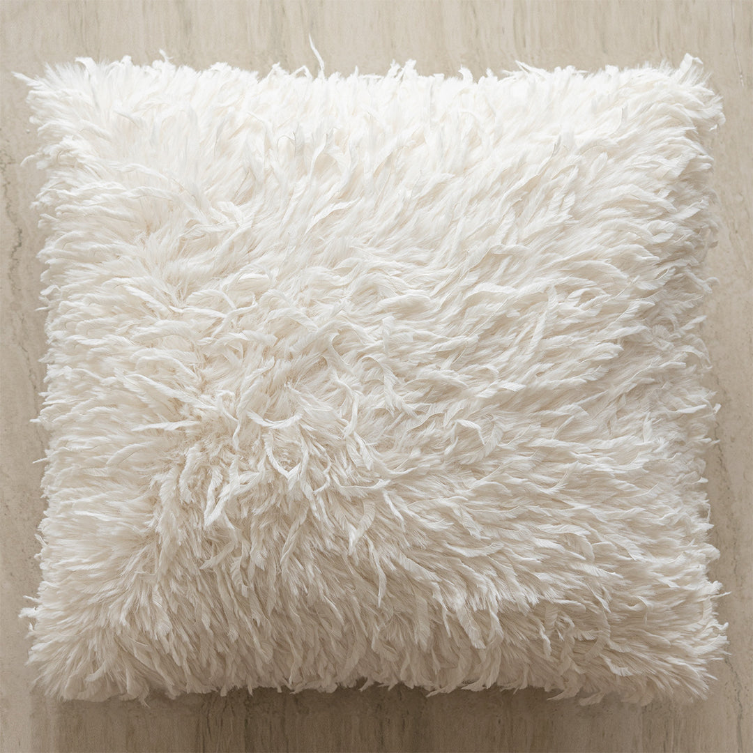 Decorative cushion with high-quality faux leather cover