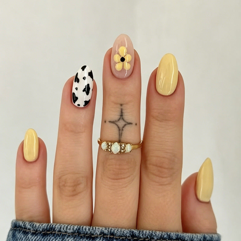 Art nail set with floral and trendy animal patterns Stornfield