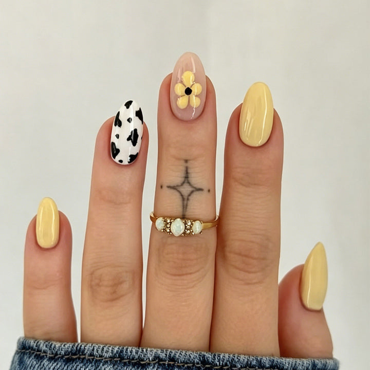 Art nail set with floral and trendy animal patterns Stornfield
