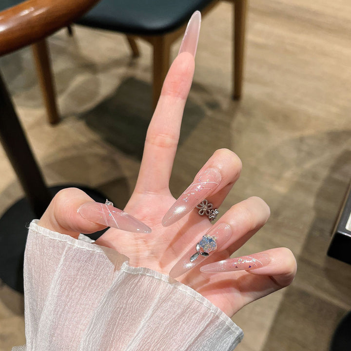 Decorative Gem-Embellished Press-On Nails Stornfield