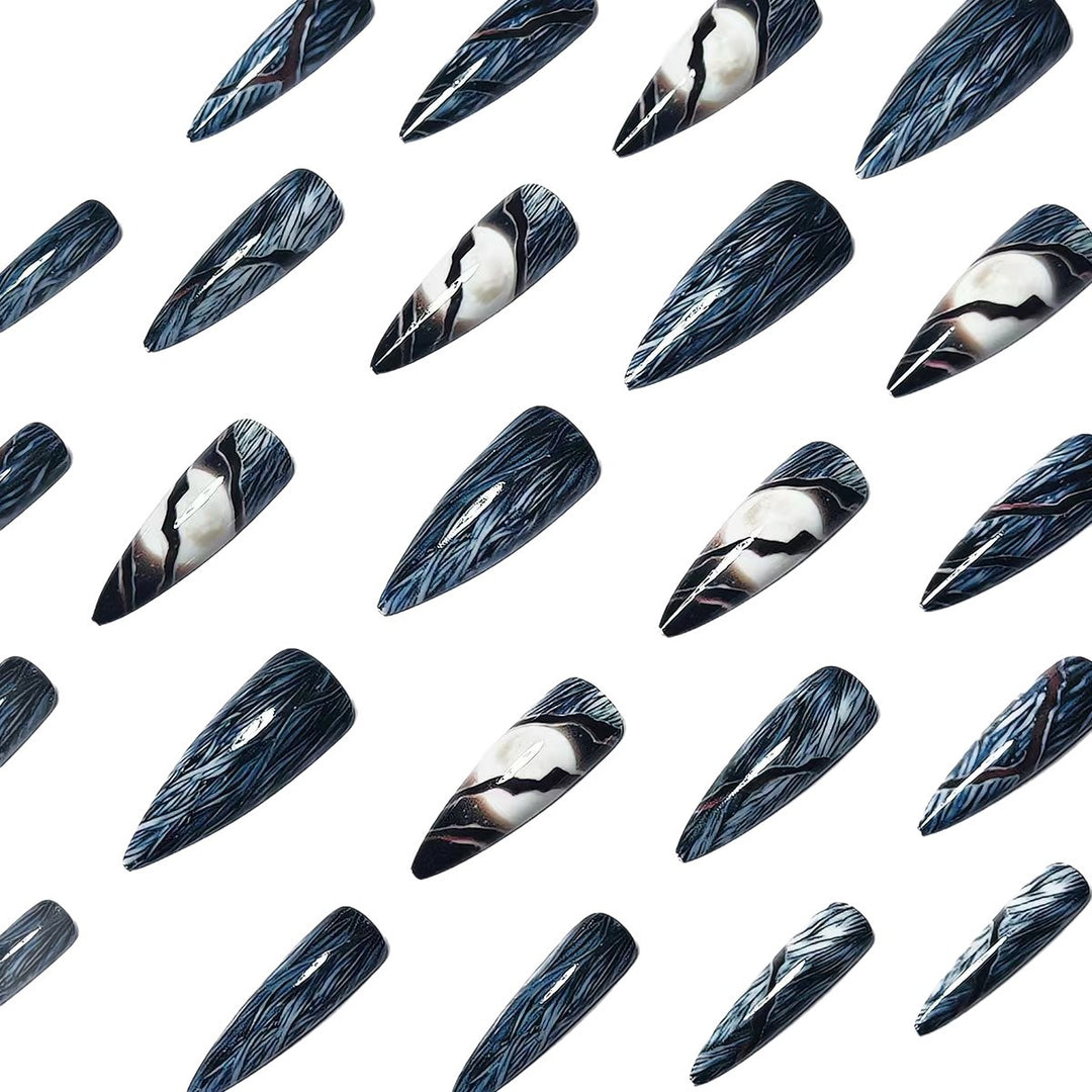 Artificial Nails in Futuristic Moon Design Stornfield