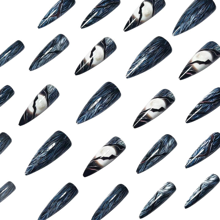 Artificial Nails in Futuristic Moon Design Stornfield