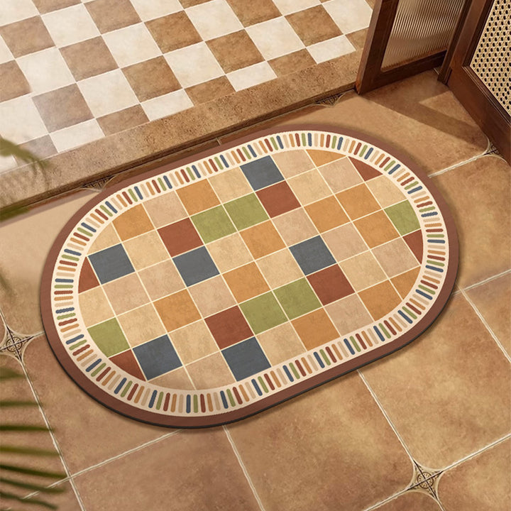 Colorful Patchwork Design Floor Mat Stornfield