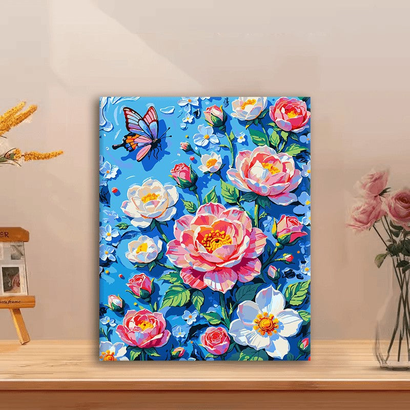Floral Butterfly Canvas Art Print Stornfield