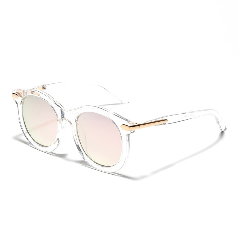 Women's fashionable sunglasses with transparent frame and golden accents Stornfield