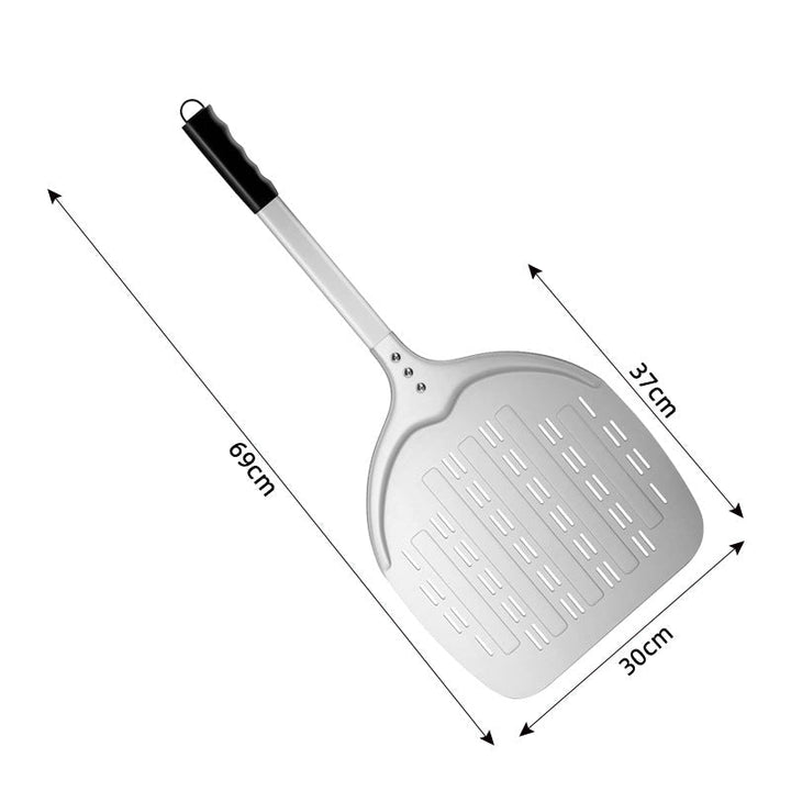 perforated aluminum pizza peel with ergonomic non-slip handle Stornfield