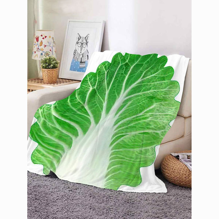 Leaf-Inspired Soft Plush Throw Blanket
