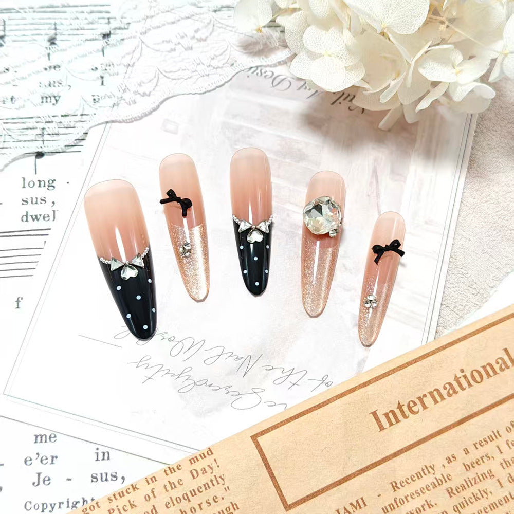 Stylish glitter accent artificial nails with elegant detailing Stornfield