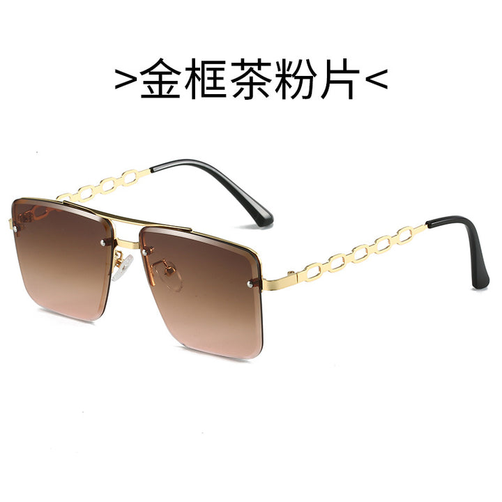 Women's Square Sunglasses with Elegant Chain Structure Stornfield