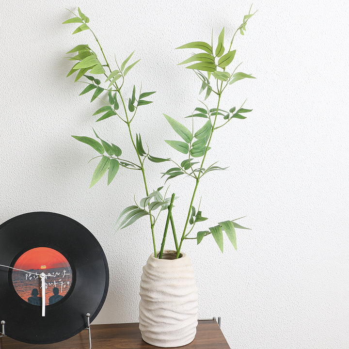 Natural artificial branch with intricately detailed leaves