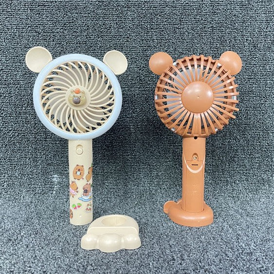 Unisex Portable Handheld Fan with LED Light and Animal Motif Stornfield