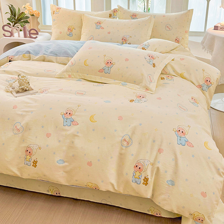 Plaid Patterned Quilted Comforter Set
