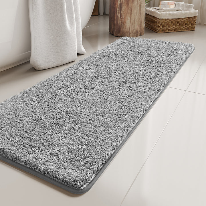 Plush Textured Bathroom Runner