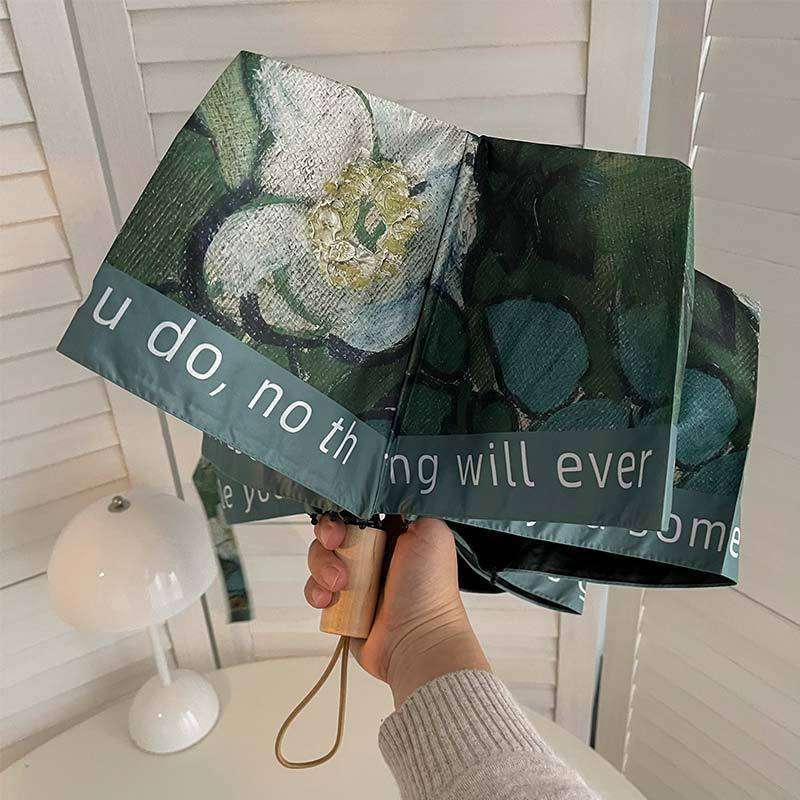 Women's Folding Umbrella with Floral Accents Stornfield