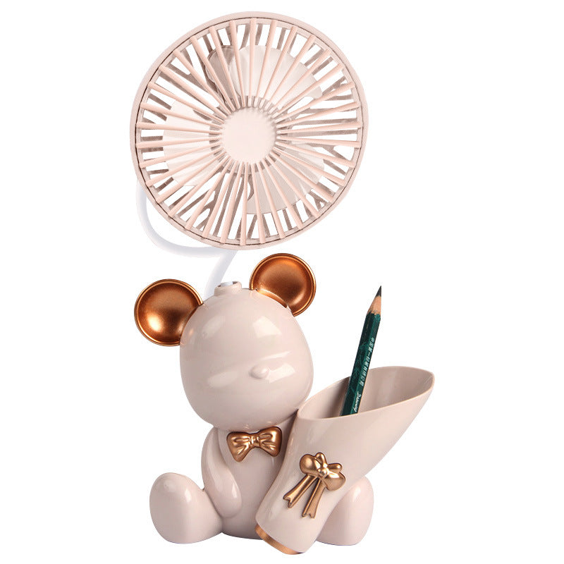 Women creative desk fan and pen holder Stornfield