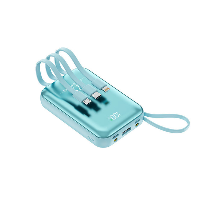 Portable power bank with integrated charging cables and fast charging function Stornfield