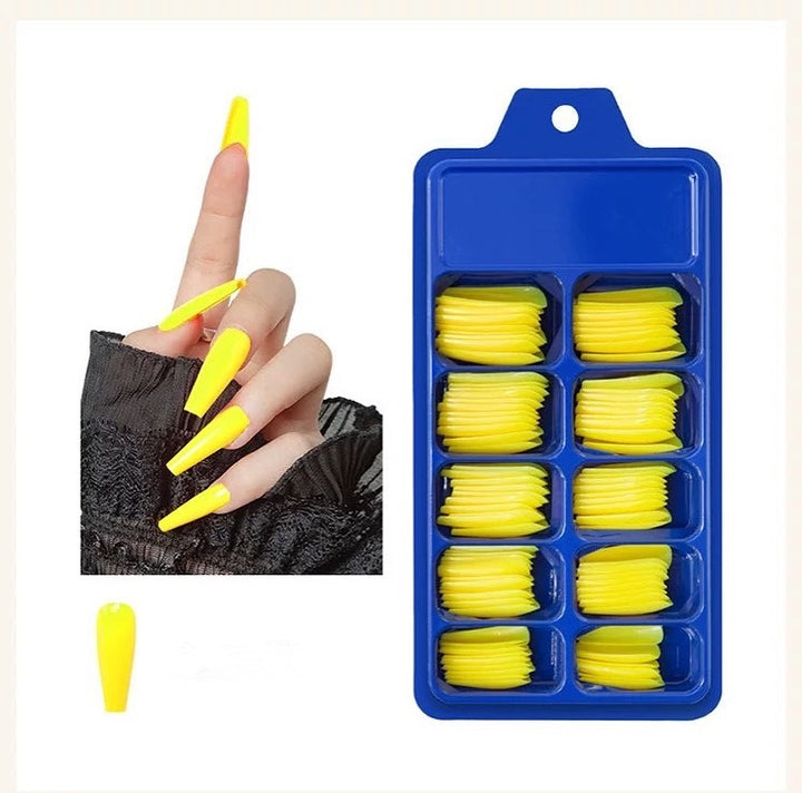 Artificial nails with long French tip design Stornfield