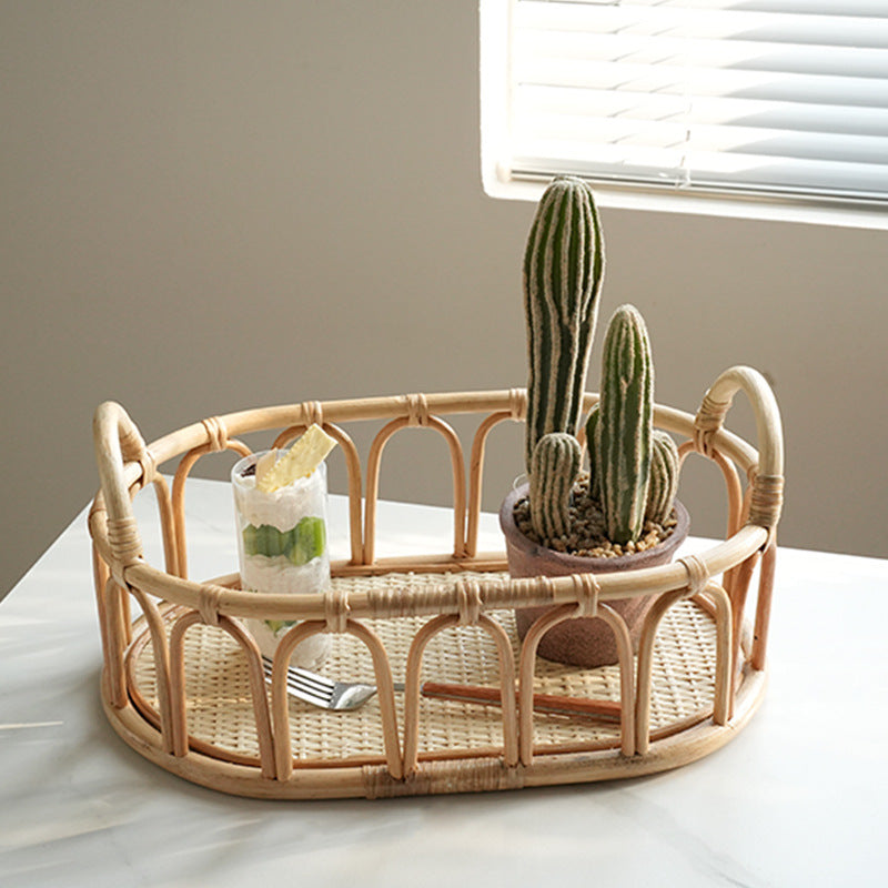 Women's oval rattan serving basket Stornfield