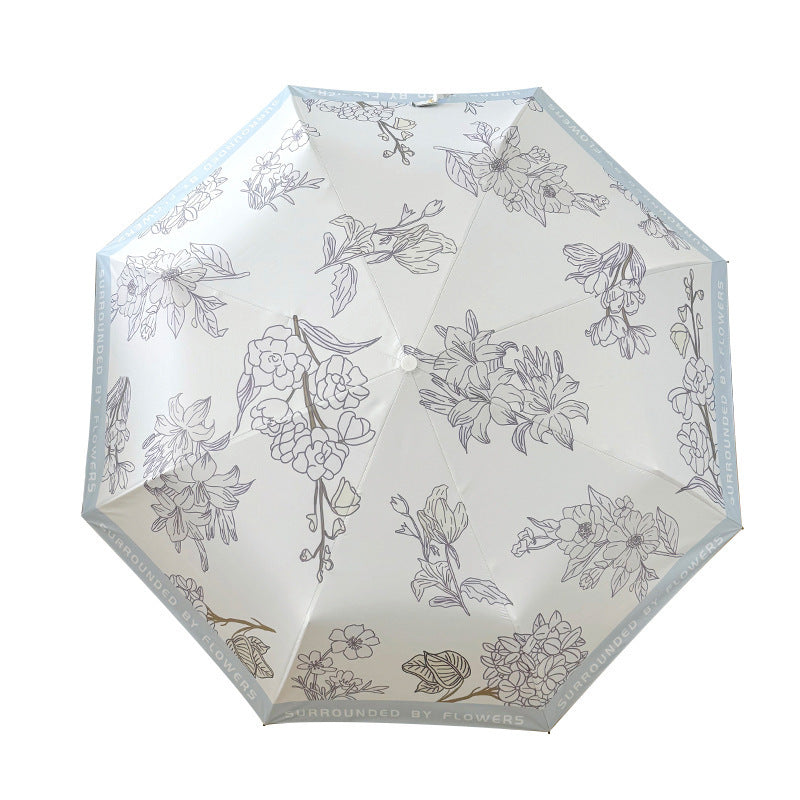 Women's compact umbrella with floral design Stornfield