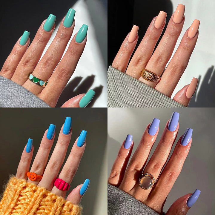 Stylish artificial nails in elegant gloss finish Stornfield