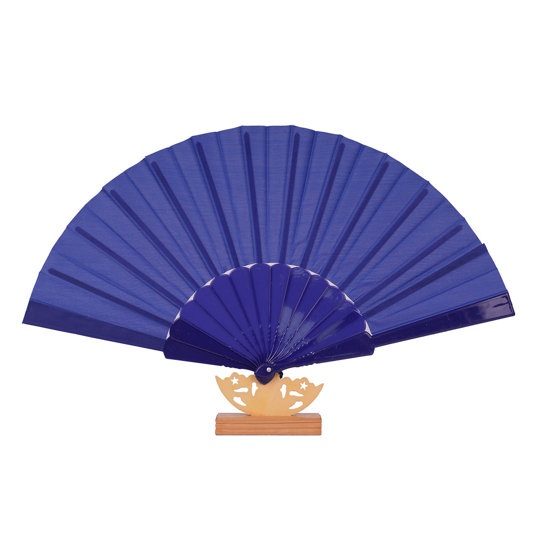 Women's artistic hand fan with filigree wooden handle Stornfield