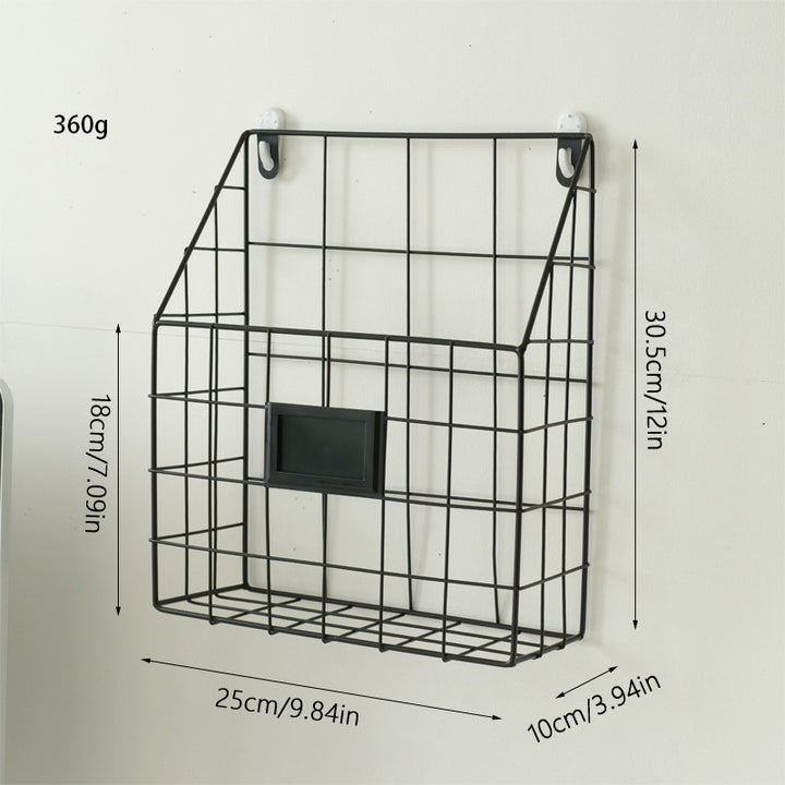 Wall shelf with storage basket Stornfield