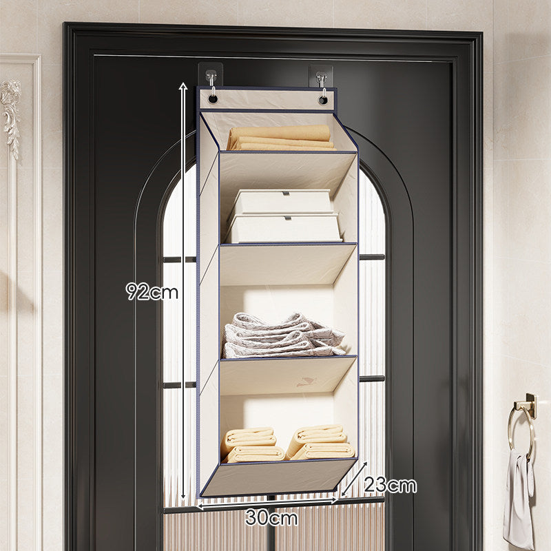 Over-the-Door Multi-Tier Hanging Fabric Shelf Organizer