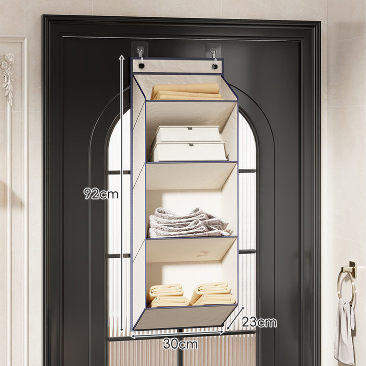 Over-the-Door Multi-Tier Hanging Fabric Shelf Organizer