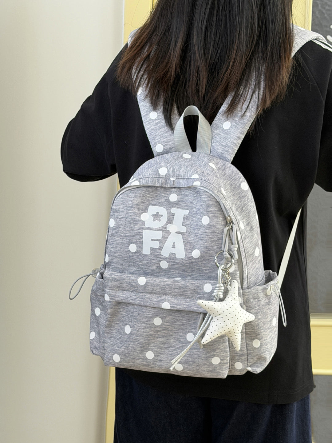 Stylish Star-Print School Backpack Stornfield